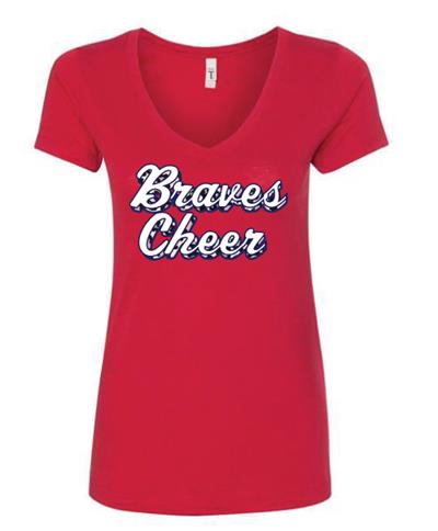 MANALAPAN BRAVES WOMENS CHEER V NECK MANALAPAN BRAVES WOMENS CHEER V NECK