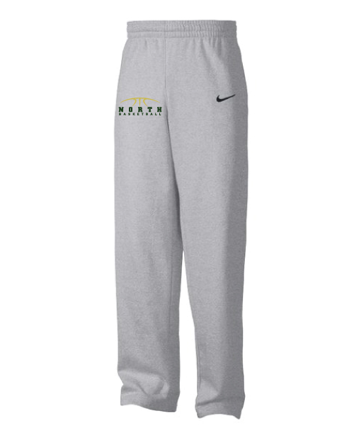 Nike sweatpants open bottom sale
